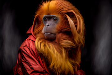 Canvas Print - Portrait of Majestic Monkey