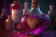 Bottle of perfume, love potion generative ai