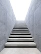 © Suwatchai - modern staircase in concrete space, 3d rendering