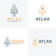 lines atlas property logo design template