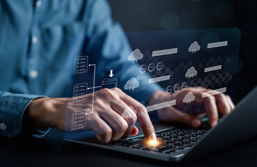 Aufkleber - Document Management System, online documentation database and process automation to efficiently manage files, knowledge and documentation in enterprise with ERP. Corporate business technology, DMS
