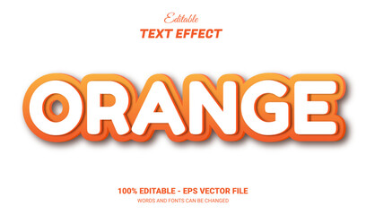Wall Mural - orange 3d editable text effect