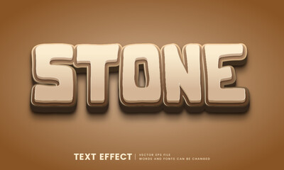 Poster - Editable 3d stone text effect. Fancy cartoon font style perfect for heading and title.	
