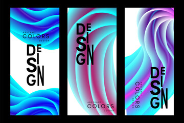 Wall Mural - colorful abstract background with flowing colors. vector illustration in modern fluid style.