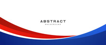 Abstract Business Banner Background With Red And Blue Gradient Color