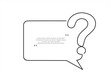 © mitay20 - Quick tips.Continuous one line drawing of question mark and speech bubble. Trendy line art vector on a white background. Vector illustration.