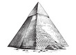 pyramid hand drawn sketch vector illustration
