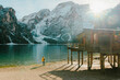 © Anna Tsukanova/Stocksy - Man near Lago di Braies in winter