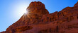 Czerwone skały zachód słońca pustynia Wadi Rum Jordania