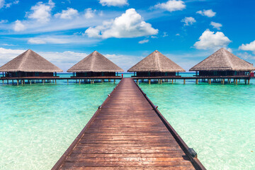 Sticker - Water Villas (Bungalows) in the Maldives