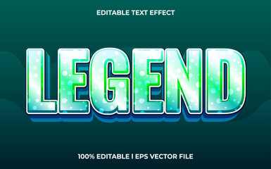 Poster - Legend 3d text effect and editable text, template 3d style use for business tittle