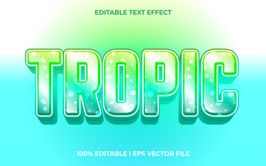 Poster - tropic 3d text effect and editable text, template 3d style use for business tittle