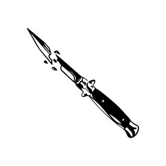 vector illustration of broken knife concept