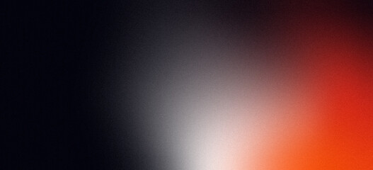 red orange white illuminated spots on black, grainy color gradient background, noise texture effect,