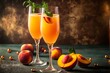 Sweeten Your Weekend: Peach Mimosa or Bellini Cocktails for Brunch - Generative AI