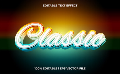 Poster - Classic 3d text effect and editable text, template 3d style use for business tittle