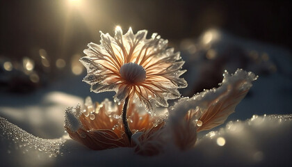 Wall Mural - ice flower