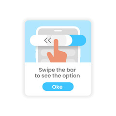 Poster - Swipe the bar to see option concept illustration flat design vector eps10. modern graphic element for landing page, empty state ui, infographic, icon
