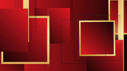 Wall Mural - Luxury red gold background