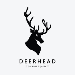 Wall Mural - Deer head logo vector illustration design icon