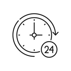 Poster - Call center 24 hours online, delivery service icon