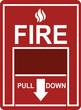 Fire drill station icon on white background. Fire alarm pull station. Fire alarm sign. flat style.