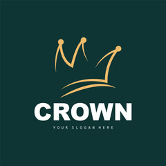 Wall Mural - Crown Logo, King And Queen Icon Design, Vector Elegant, Simple, Template Illustration