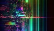 Heavy science glitch texture, futuristic glitch color noise blue pixel artifacts