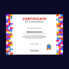 Wall Mural - Abstract Geometric Certificate Template Design