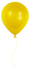Yellow Balloon For Birthday Party Celebration Isolated