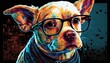 Creative 4k high resolution wallpaper art of a dog inspired by game movie with Magical, mythical and fantastical settings by Pop Art (generative AI)