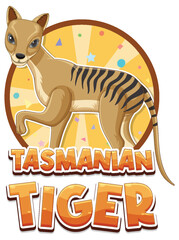 Wall Mural - Tasmanian tiger extinction animal