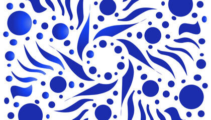  Abstract background with random doodles in blue