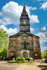 Sticker - Edinburgh - Parish Church on a Sunny Springtime Day, Scotland