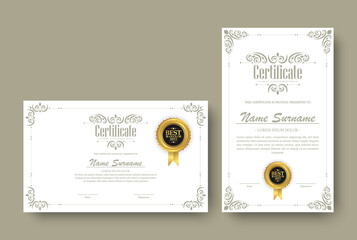 Wall Mural - Certificate diploma currency border