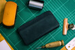 vintage leather phone pouch handmade