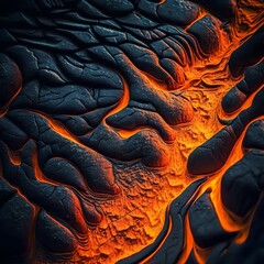 Wall Mural - Fiery magma illustration. Lava texture.