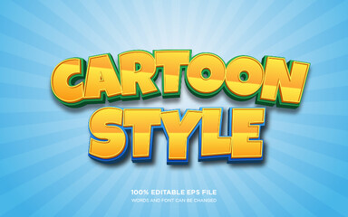 Poster - cartoon 3d editable text style effect