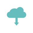 Cloud icon, a blue loud vector. Cloud and sky concept.