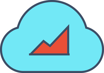 Poster - cloud and graph icon