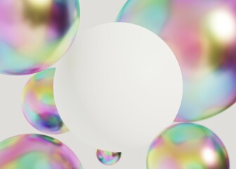 Wall Mural - background with balloons