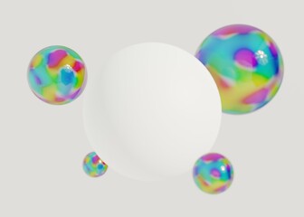 Wall Mural - ball white abstract