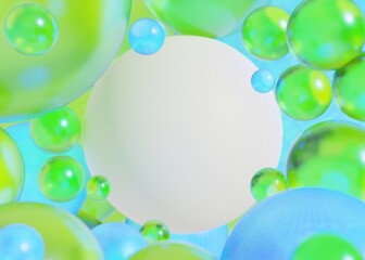 Wall Mural - background with bubbles