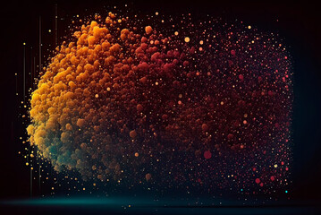 Big data concept background. Generative AI