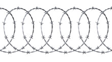 Seamless Barbed Wires 3d Rendering