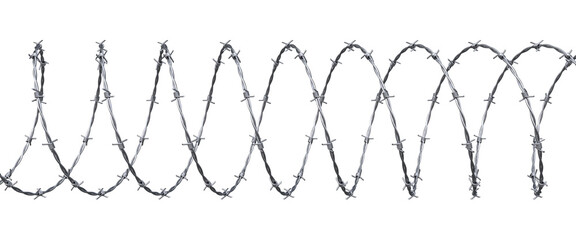 barbed wires 3d rendering