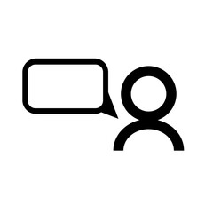 Poster - Simple people and speech bubble icon. Vector.