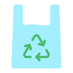 Sticker - recycling bag plastic reduce reuse recycle eco ecology icon