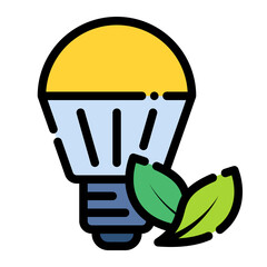 Poster - eco light bulb lamp light ecology icon