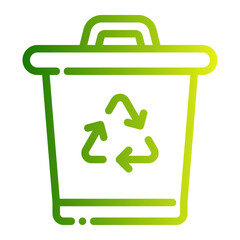 Sticker - recycle bin garbage trash triangle arrow eco ecology icon